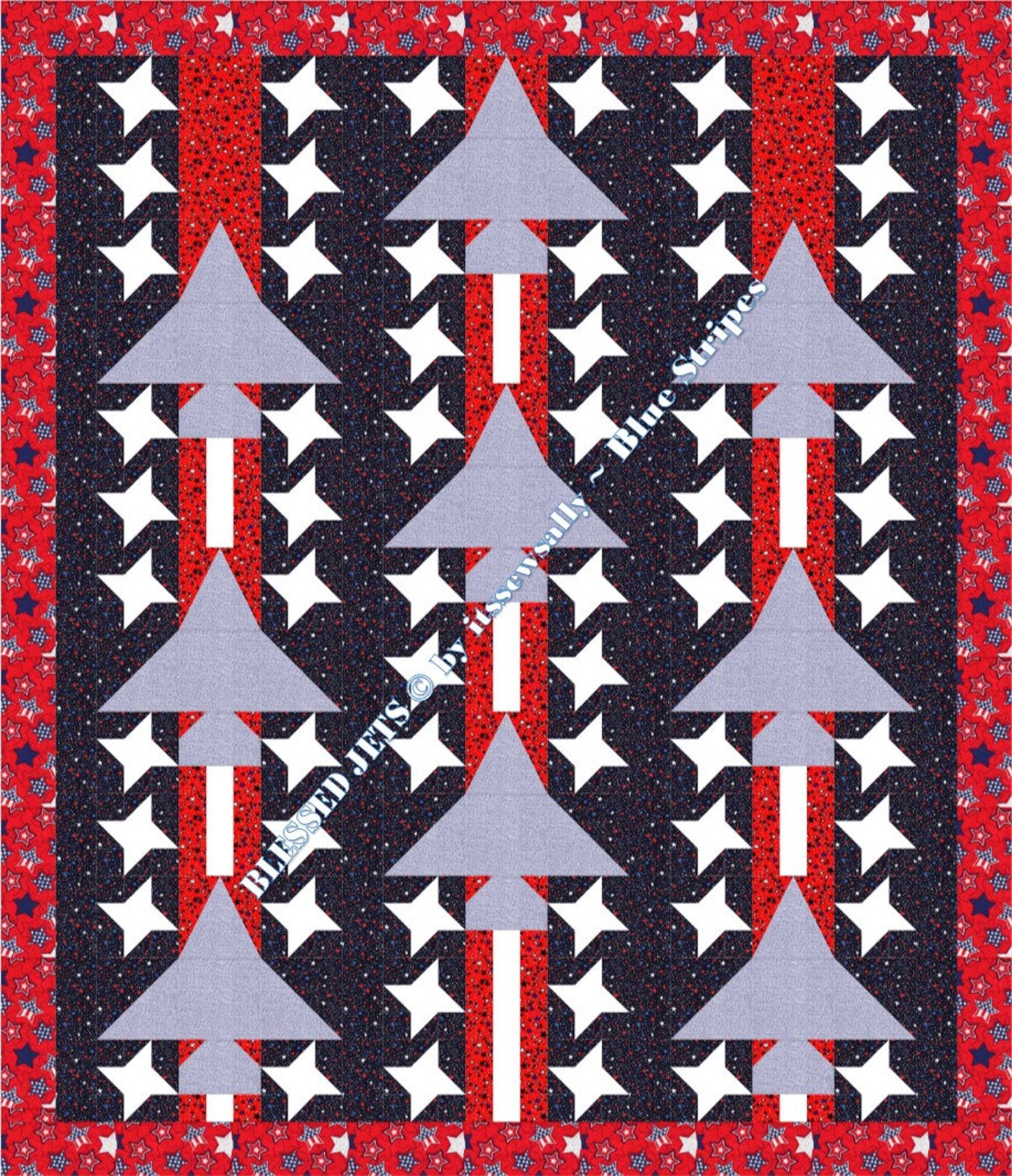 Veterans Quilt with JeTs PDF Pattern/tutorial 2 SIZES | Etsy