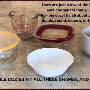 Microwave Bowl Cozy PDF Pattern: Quick Cozy Template, YouTube Video (DIY) image 3