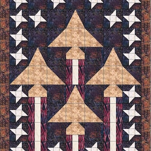 Veterans Quilt with JeTs PDF Pattern/tutorial 2 SIZES included Full size 74x92 & FREE award winning Lap quilt 48x60 to make and donat image 9