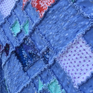 JuSt FiSh Rag Quilt PDF PATTERN-TUTORIAL Two sizes Adult throw size 50 X 70 or Twin bed size 72 x 93 for the boys or the Beach image 2