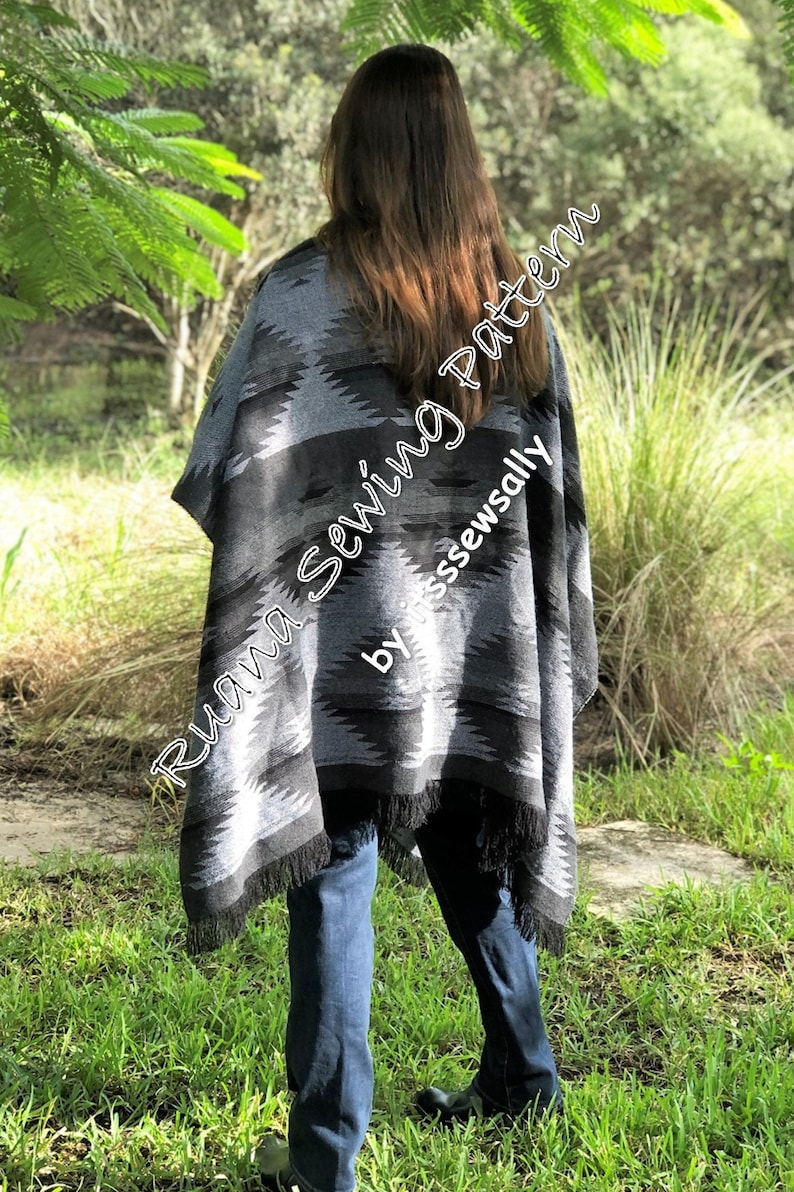 Ruana Wrap Sewing Pattern: Beginner Shawl & Scarf (PDF Pattern) - Etsy