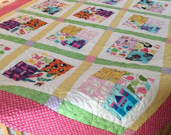 ISpy ~Tilted Square Quilt Patterns~2 Different patterns & 2 sizes~ Throw quilts 52” x 66” or 42” x 60” Quick and Easy ~ great for PRECUTS