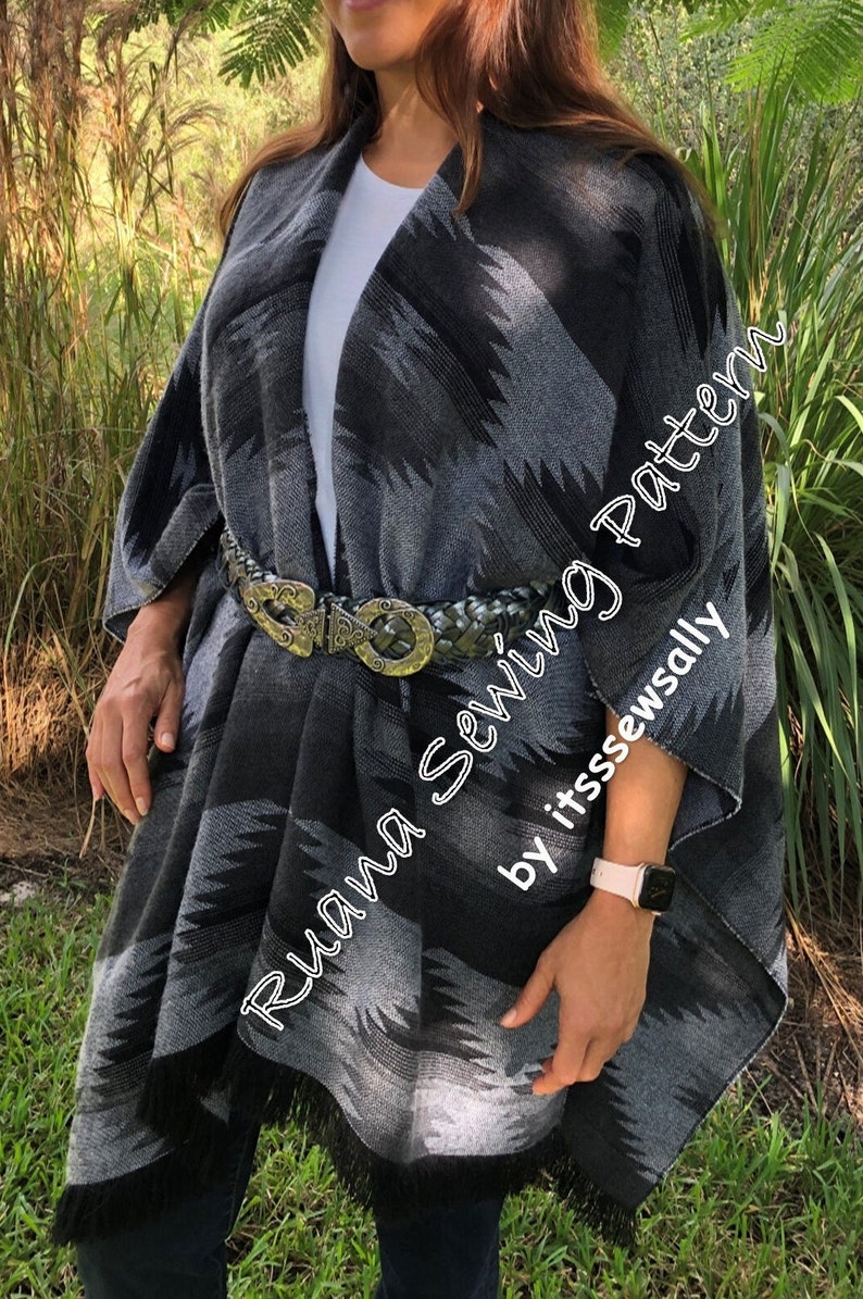 Ruana Wrap Sewing Pattern: Beginner Shawl & Scarf (PDF Pattern) - Etsy