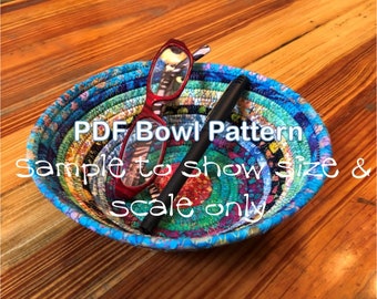 Fabric Wrapped Rope Basket PDF Pattern: Beginner DIY Project