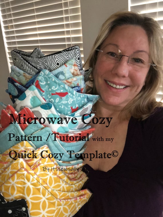 Microwave Bowl Cozy PDF Pattern: Quick Cozy Template, YouTube Video (DIY)