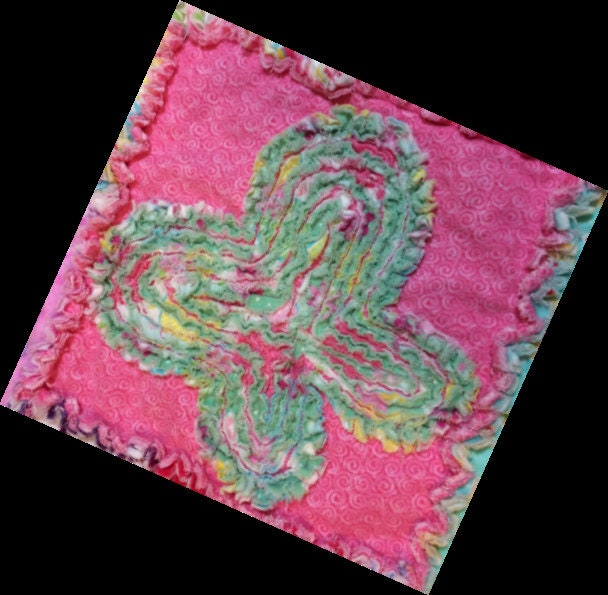 Butterfly Rag Quilt & Pillow Sham PDF Pattern: Twin or Throw Size ...