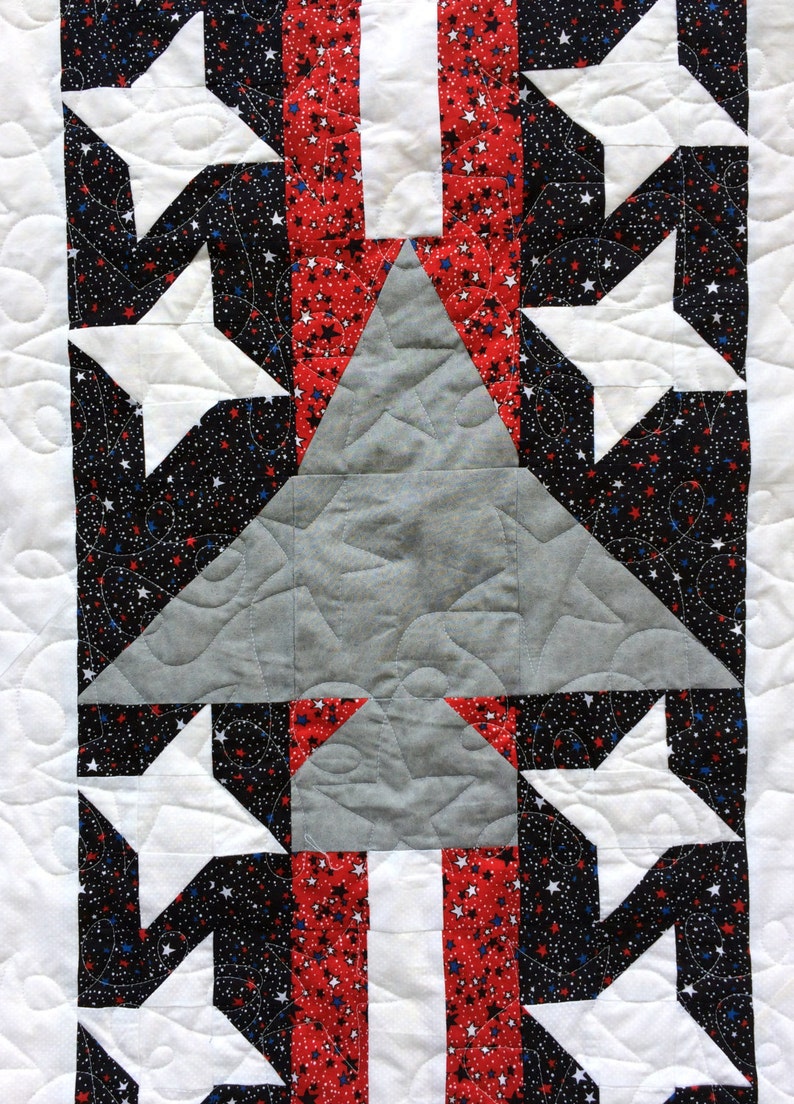 Veterans Quilt with JeTs PDF Pattern/tutorial 2 SIZES included Full size 74x92 & FREE award winning Lap quilt 48x60 to make and donat image 5