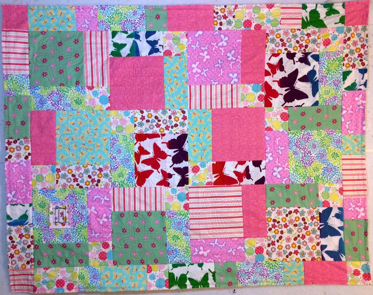 Butterfly Rag Quilt & Pillow Sham PDF Pattern: Twin or Throw Size ...