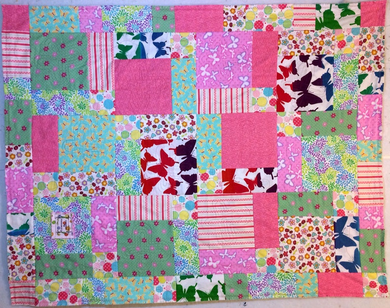 Butterfly Rag Quilt & Pillow Sham PDF Pattern/tutorial two Etsy