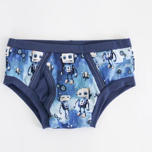 Blue briefs Abdl clothing. Adult baby man underwear. Plus size man briefs. image 2