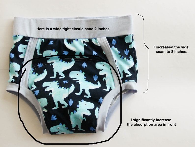 NEW MODEL ABDL diaper with a high fit. Adult boy training pants. Adult baby abdl clothing. image 8