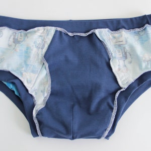 Blue briefs Abdl clothing. Adult baby man underwear. Plus size man briefs. image 6