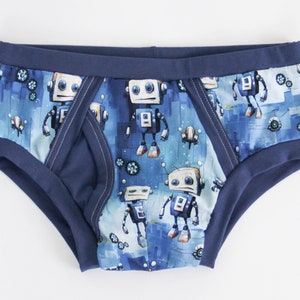 Blue briefs Abdl clothing. Adult baby man underwear. Plus size man briefs. image 1