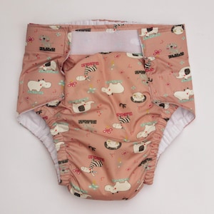 Adult Diaper with Removable Insert. Volumetric Padded reusable Diaper for Heavy Nighttime Discharge