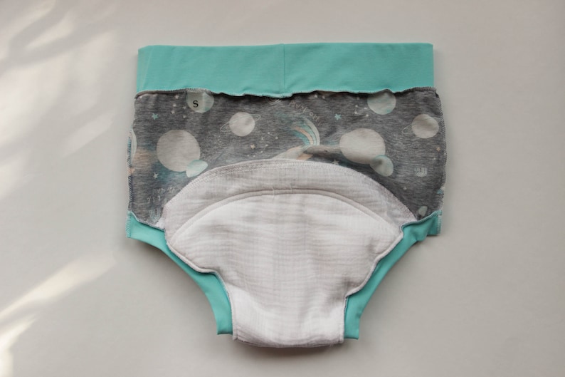 Diaper ABDL with a high fit. Space training pants by an adult boy. Adult baby boy clothing. image 4