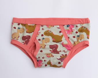 Men's kawaii dino briefs. Pink femboy underwear