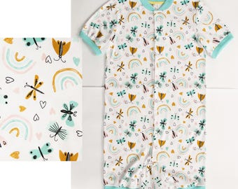 Adult Bodysuit Romper &quot;Butterflies and rainbows&quot;. Clothing pajamas for diaper lovers