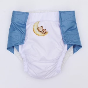Adult Diaper with Removable Insert. Volumetric Padded reusable Diaper for Heavy Nighttime Discharge