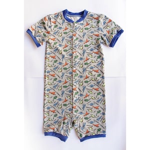 Dino-romper for adult. Jumpsuit for diaper lovers, babycore and age regression style