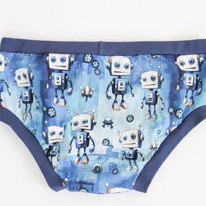 Blue briefs Abdl clothing. Adult baby man underwear. Plus size man briefs. image 3