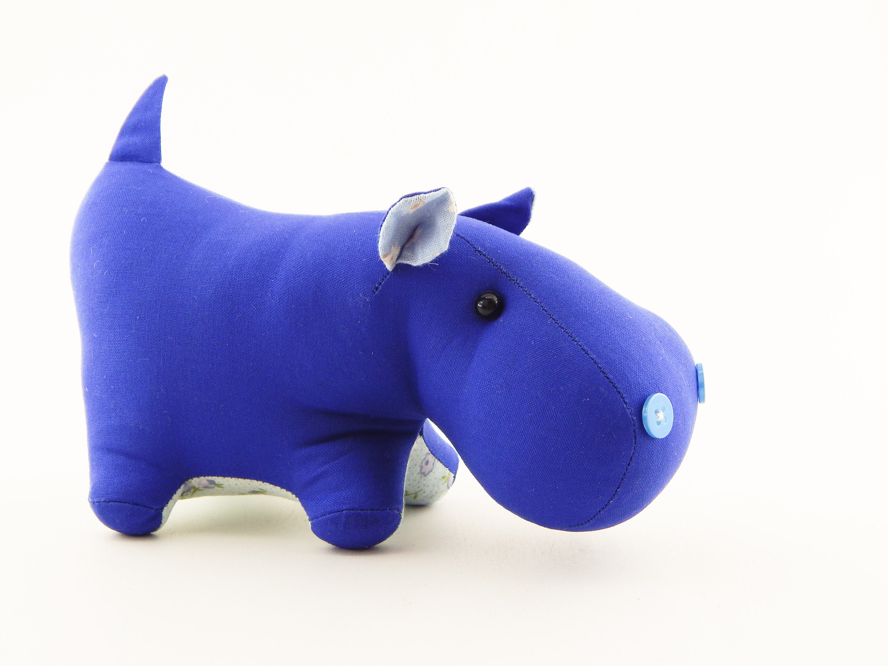 Toddler toys animal hippo. Blue stuffed toy hippo. Sensory | Etsy
