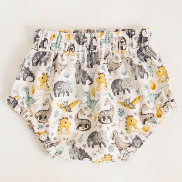 Cotton plain Diaper Cover Bummies. ABDL big boy clothing. Dino shorts panty.