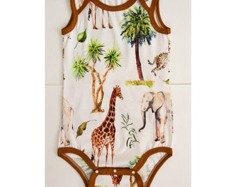 Unisex short-sleeve animals bodysuit. Summer ABDL body. Put it on a diaper.  Big boy overalls. Adult size diaper cover.