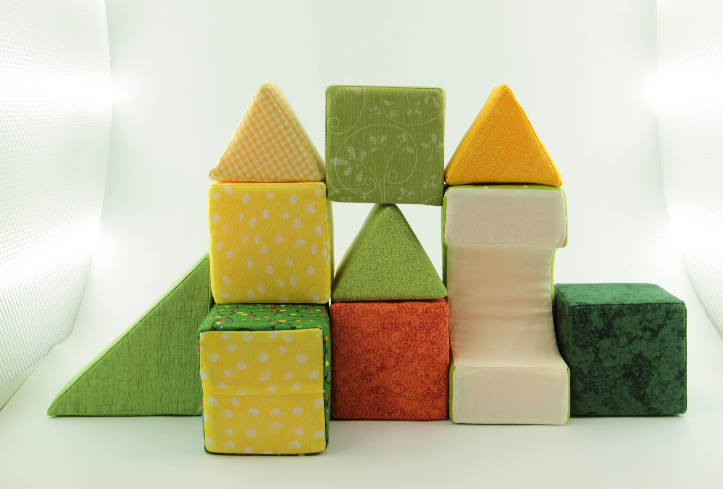 Baby toy building blocks. Set of 10 soft cubes. Etsy