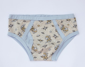 Calzoncillos de dinosaurios espaciales para niños grandes. Ropa interior para amantes de los pañales.