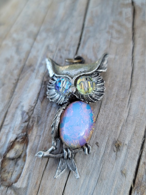 Vintage Jelly belly owl pendant - image 2
