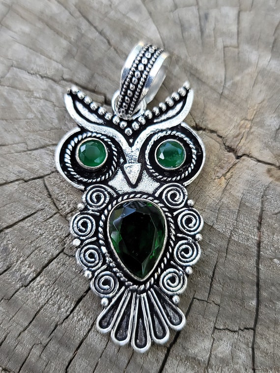 Sterling Silver owl pendant