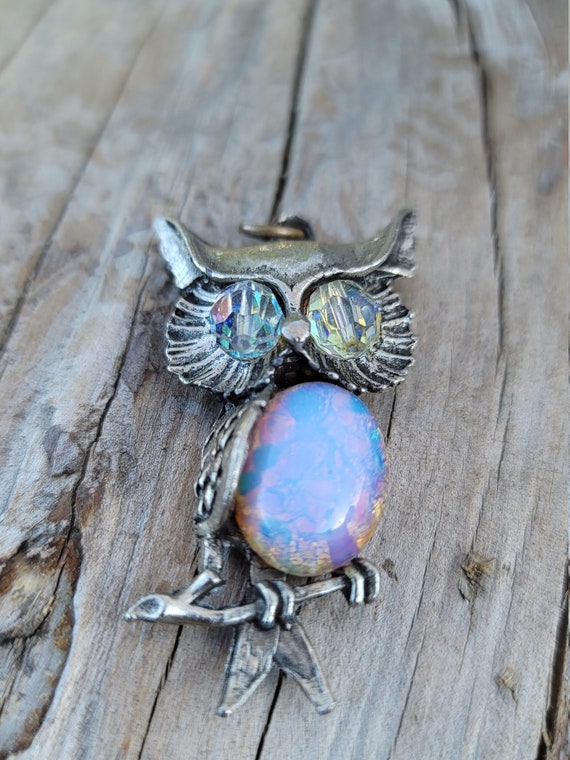 Vintage Jelly belly owl pendant - image 5