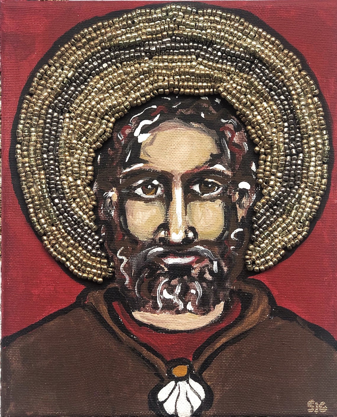 St James the Apostle Small Original Painting Patron Saint of Etsy