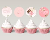 Pink Fairy Cupcake Toppers | Fairy Birthday | Modern Fairy Party Birthday Cupcake Toppers, EDITABLE, INSTANT DOWNLOAD - A039 Il_170x135