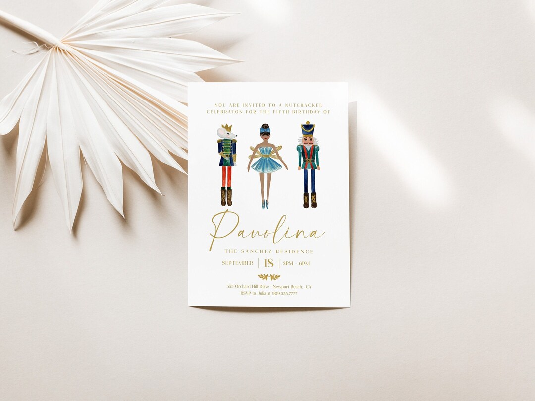 Nutcracker Holiday Party Invitation Nutcracker Birthday - Etsy