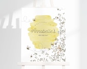 Bee Birthday Welcome Sign, Bee-Day Birthday Welcome Sign, EDITABLE, INSTANT DOWNLOAD Il_170x135