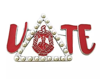 Delta Sigma Theta VOTE pin-In Stock ready to ship