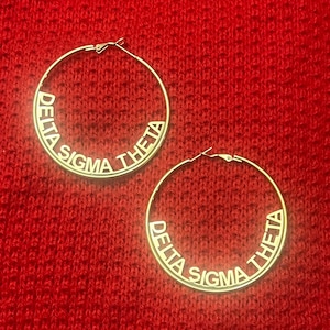 DST Gold Hoop Earrings