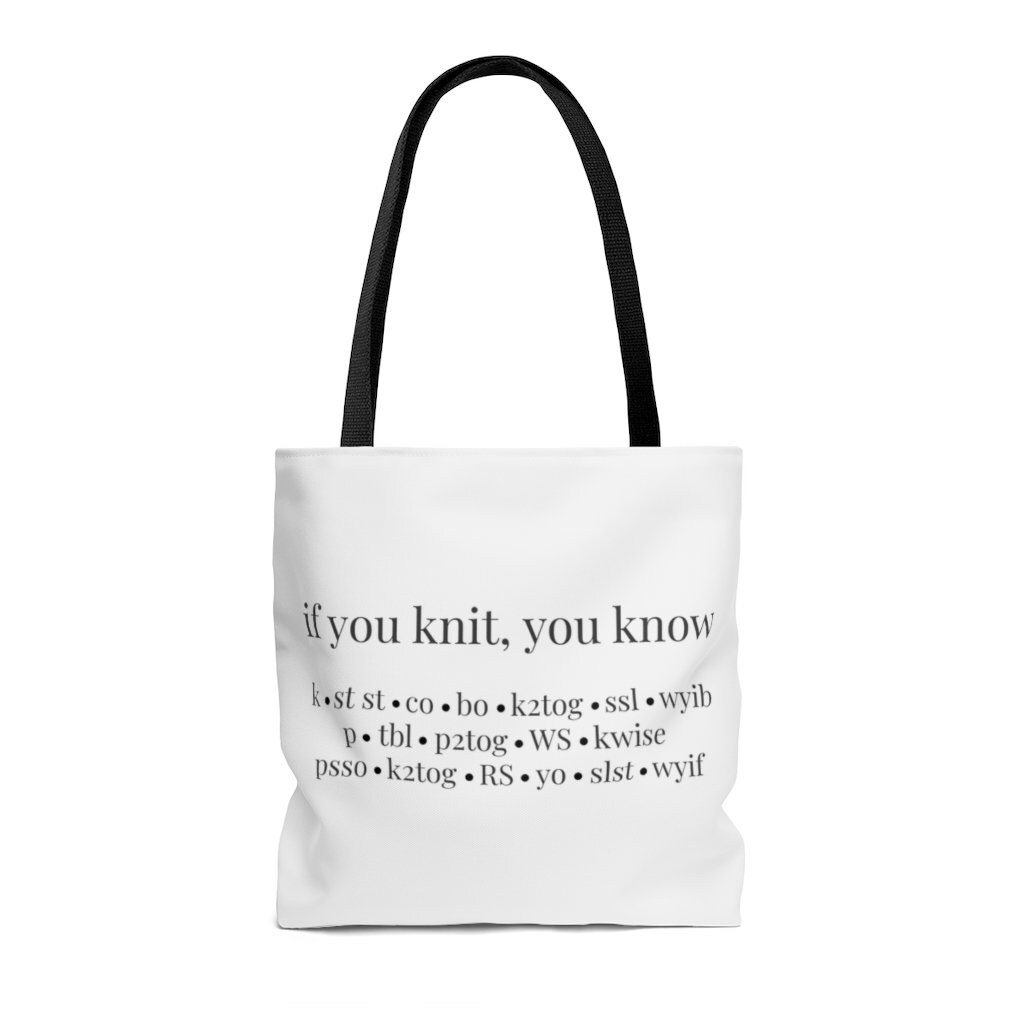 If You Knit, You Know Tote Bag - Etsy