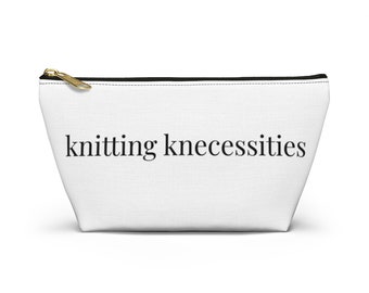 Knitting Knecessities zippered accessories pouch