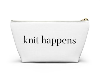 Knit Happens Zippered Knit Accessories Pouch