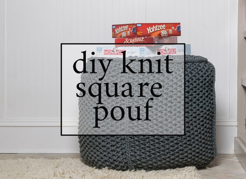 DIY Knit Pouf Pattern image 1