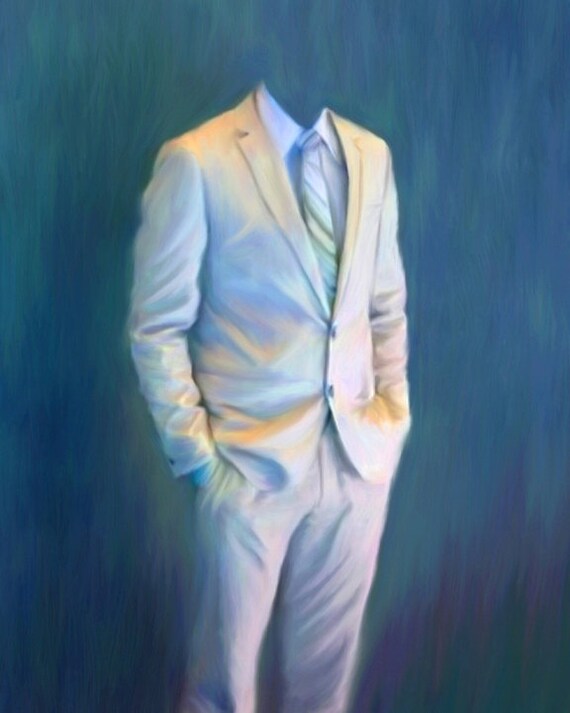 Man in Suit Fine Art Fashion Giclee Print of a digital
