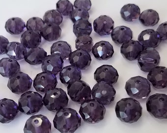 CLOSEOUT 50% OFF -20 PURPLE Lapis Crystal Beads - 10 mm , Fully Drilled