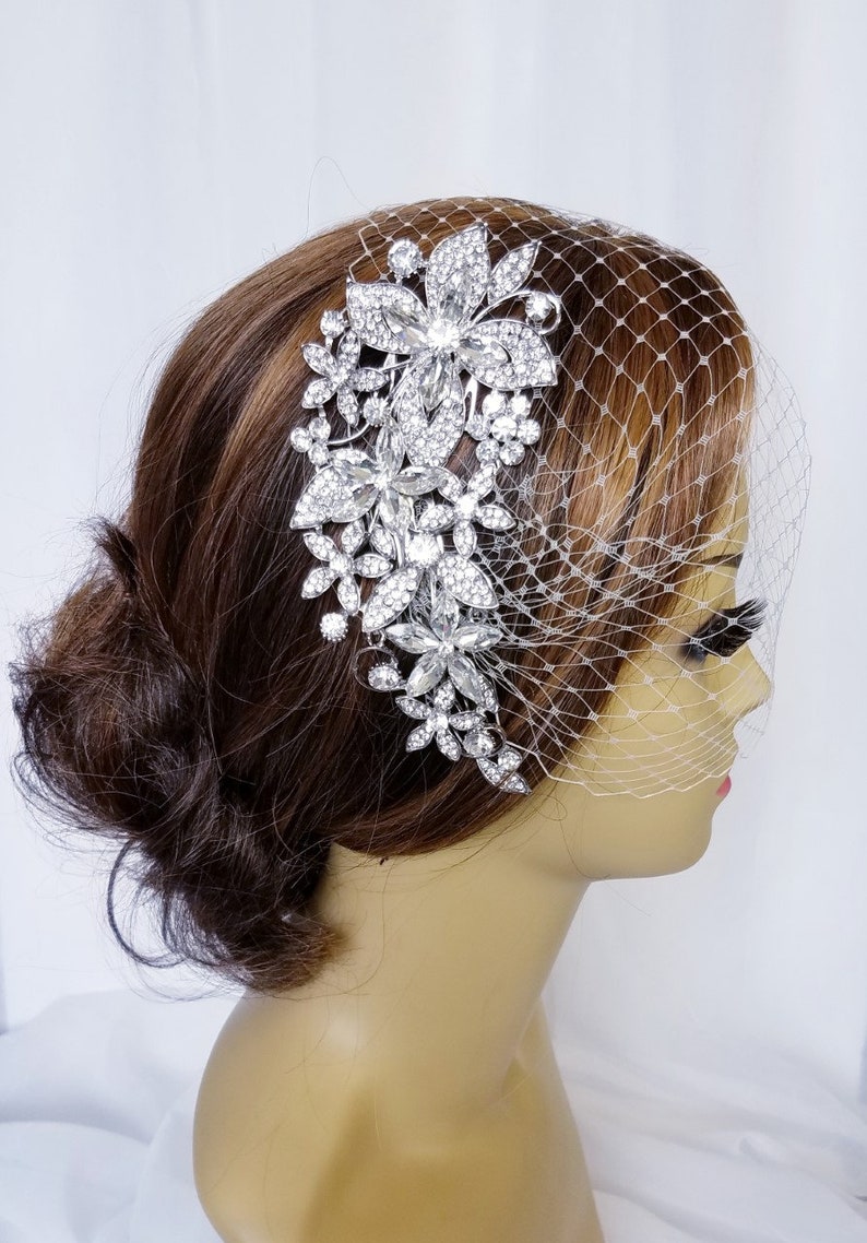 large bridal headpiece