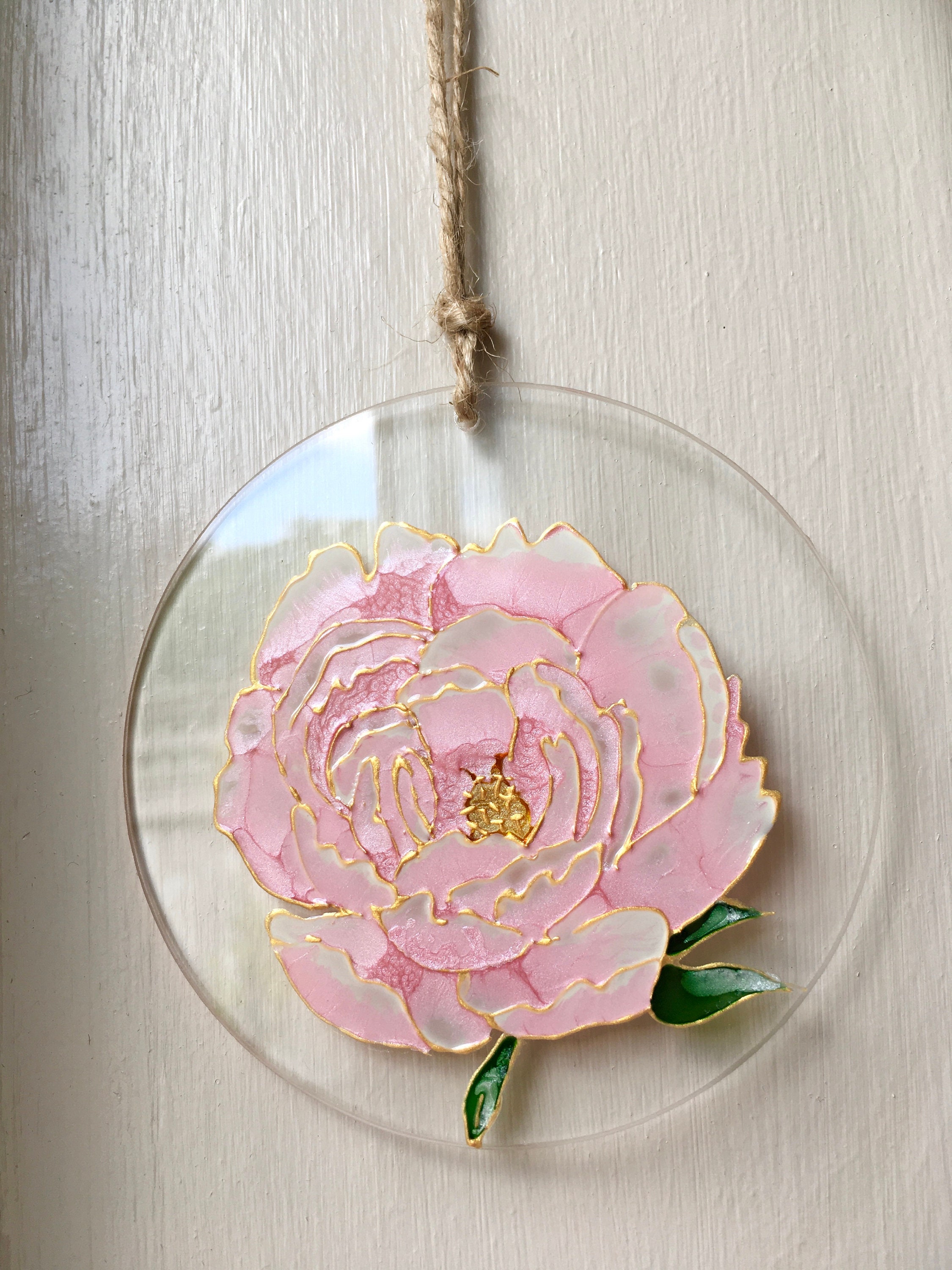 Peony wall art for nursery wall decor peony painting flower Etsy