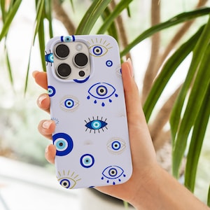 Evil Eye iPhone 14 Case, iPhone 13, iPhone 12, iPhone 11 | Nazar Hamsa Envy Eye Trendy Spiritual Aesthetic Tough Phone Cases