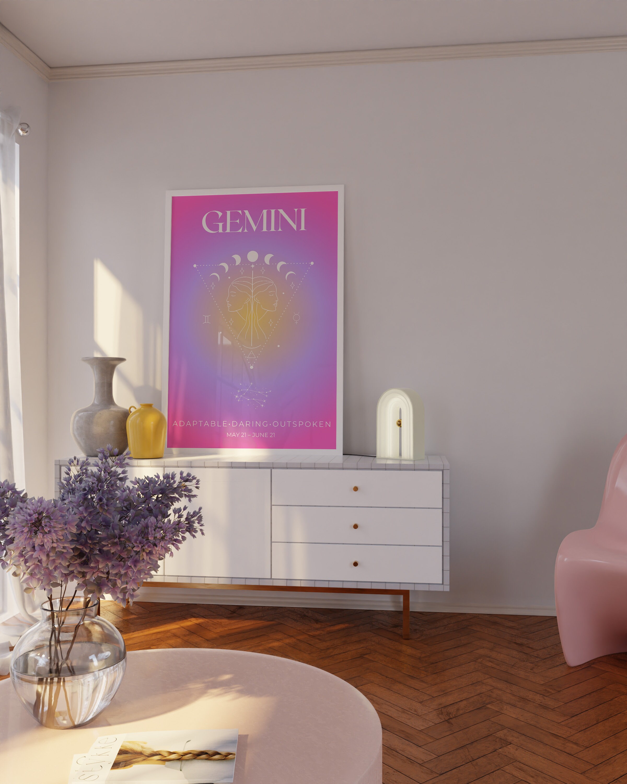 GEMINI Zodiac Wall Art | Printable Wall Art Print Poster| Astrology ...