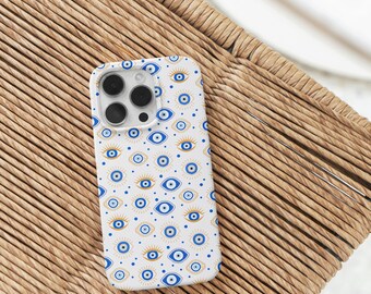 Evil Eye Phone Case | iPhone 14 Case, iPhone 13, iPhone 12, iPhone 11 | Nazar Hamsa Envy Eye Trendy Spiritual Aesthetic Snap Phone Case