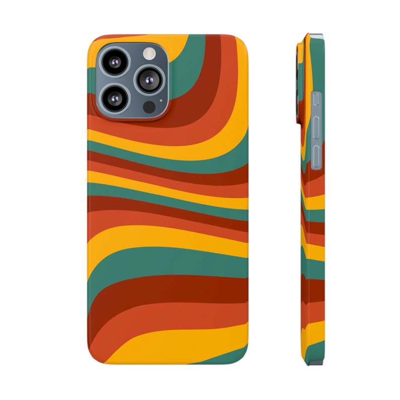 Retro Wavy Phone Case | 70s Colorful Inspired Trendy iPhone Case | iPhone 14 Case, iPhone 13 12 11 Pro Max | Hippy Boho Vintage Phone Cases image 7